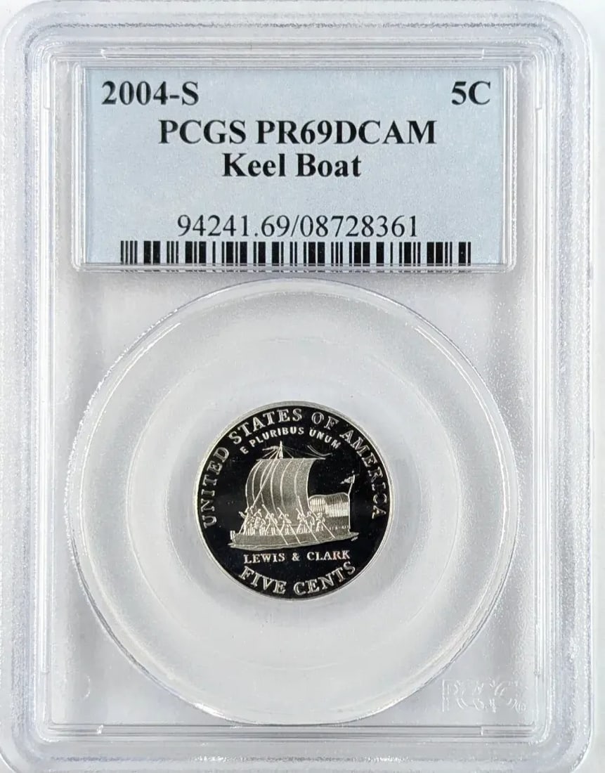 PCGS 2004-S PR69 Keel Boat Jefferson Nickel: Coin
