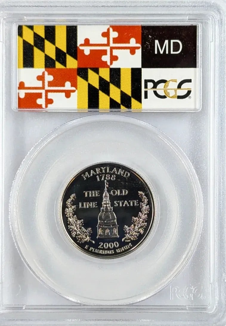 PCGS 2000-S PR 69 Washington State Quarter- Maryland: Coin