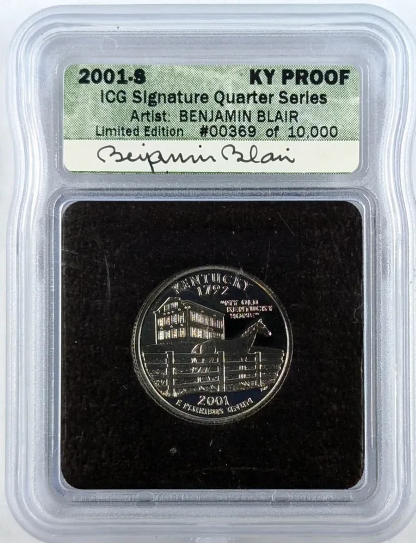 ICG 2001-S Proof Washington State Quarter- Kentucky (1 of 2)