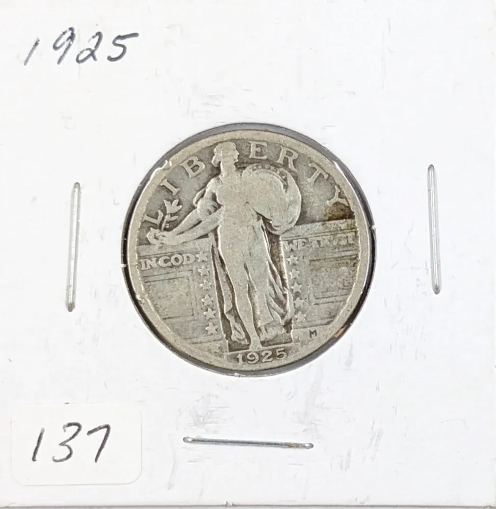 1925 Silver Standing Liberty Quarter: Silver
