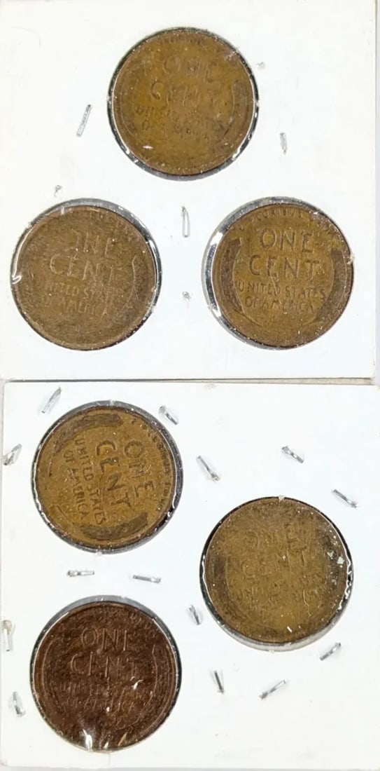 Lot of 6 Lincoln Wheat Cents- 1920-1929 - 2