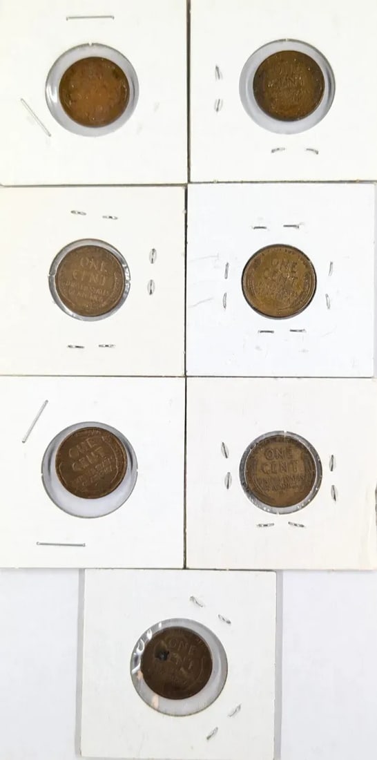 Lot of 7 Lincoln Wheat Cents- 1940-1949 - 2