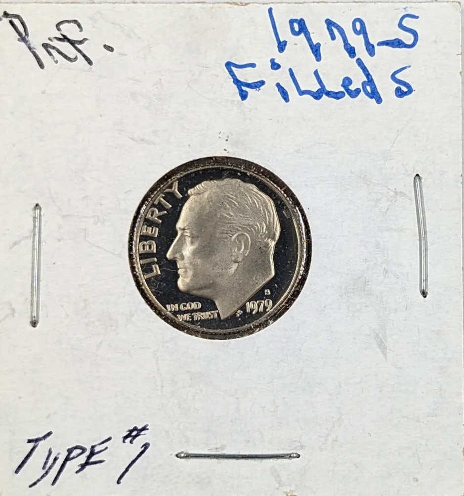 1979-S Proof Roosevelt Dime- Filled "S": Coin