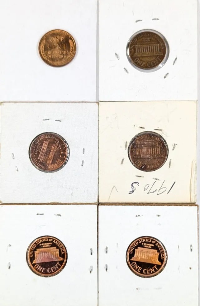Lot of 6 Lincoln Cents- 1960-2008 - 2