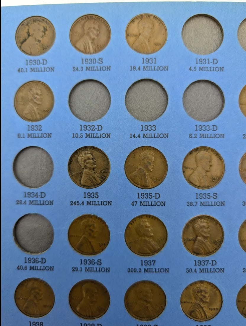 Whitman Page of Lincoln Cents - 2