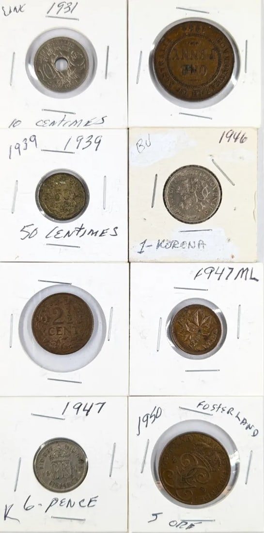 Lot of 8 Foreign Coins- Canada, Mexico, etc (1 of 2)
