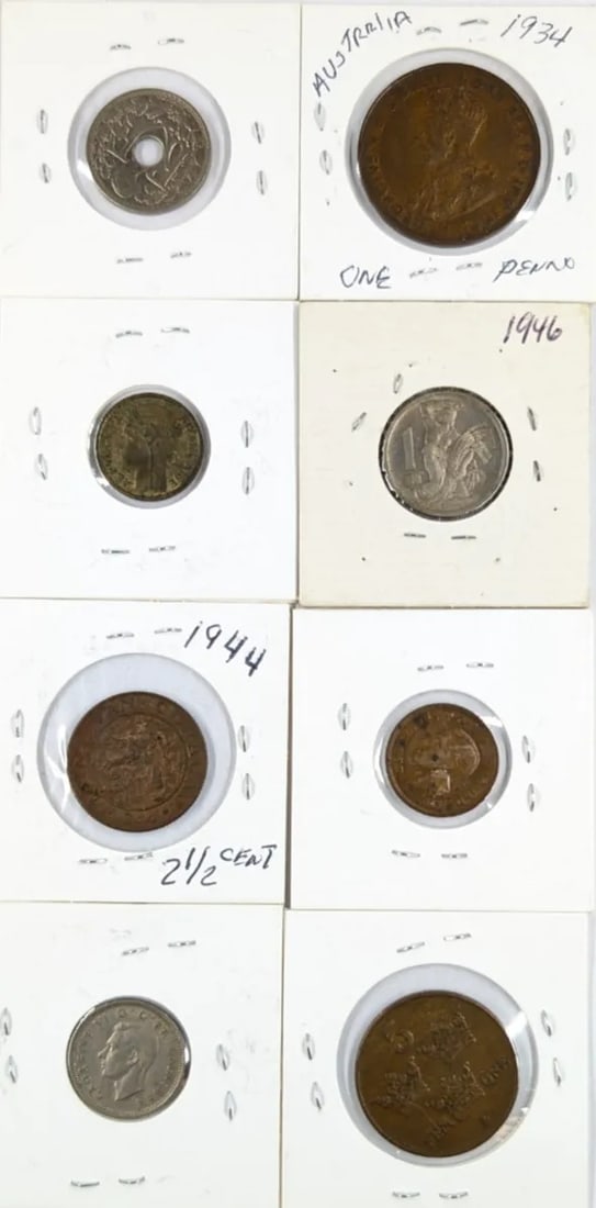 Lot of 8 Foreign Coins- Canada, Mexico, etc - 2