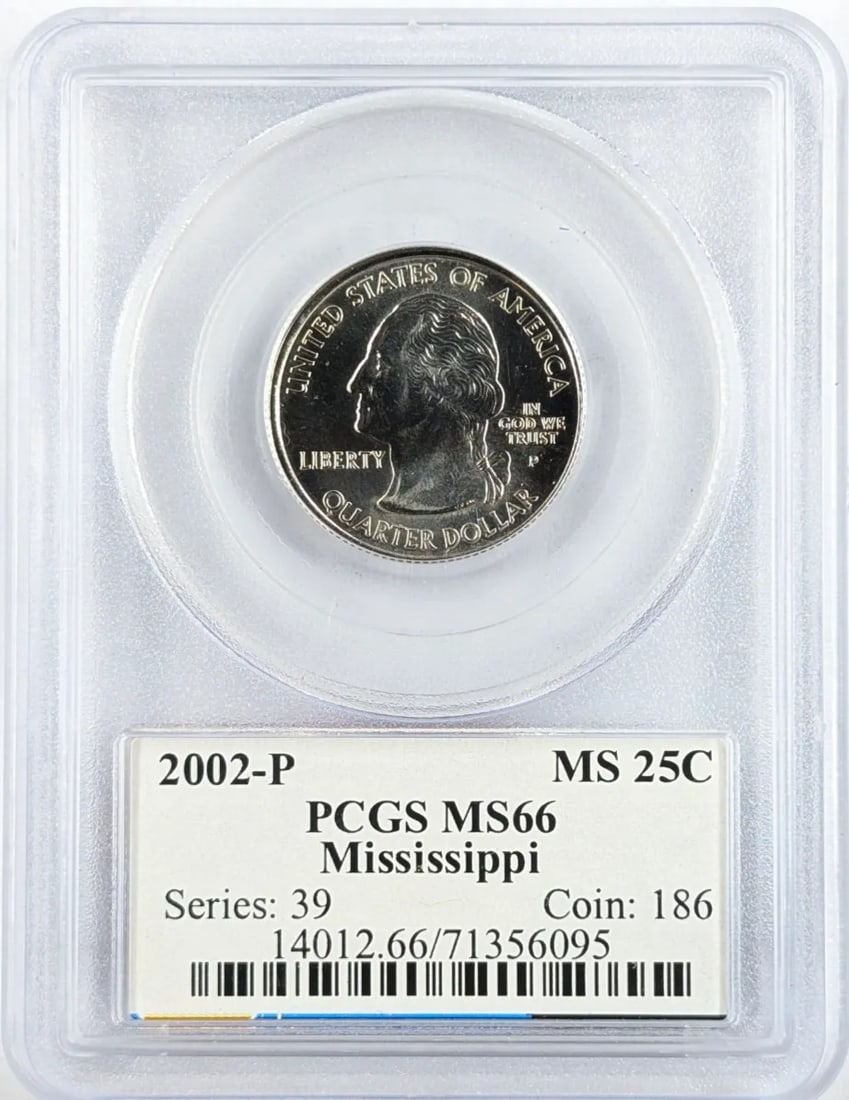 PCGS 2002 MS 66 Washington State Quarter- MS - 2