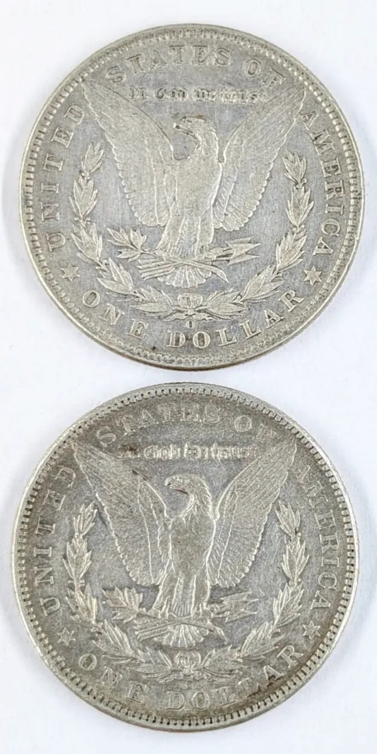 Lot of 2 Morgan Silver Dollars - 1901-O, 1902 - 2