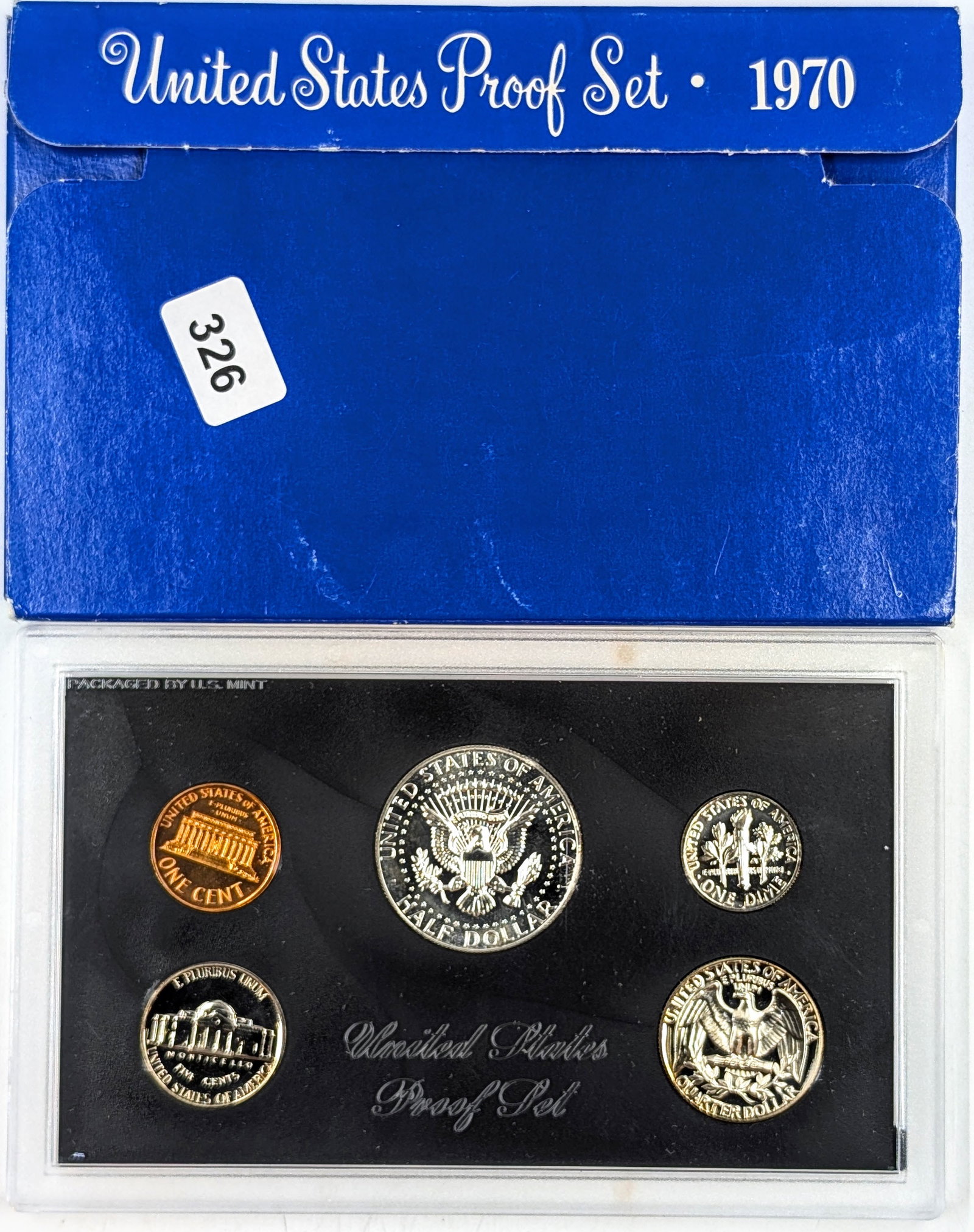 1970 US Mint Proof Set w/ Silver JFK Half - 2