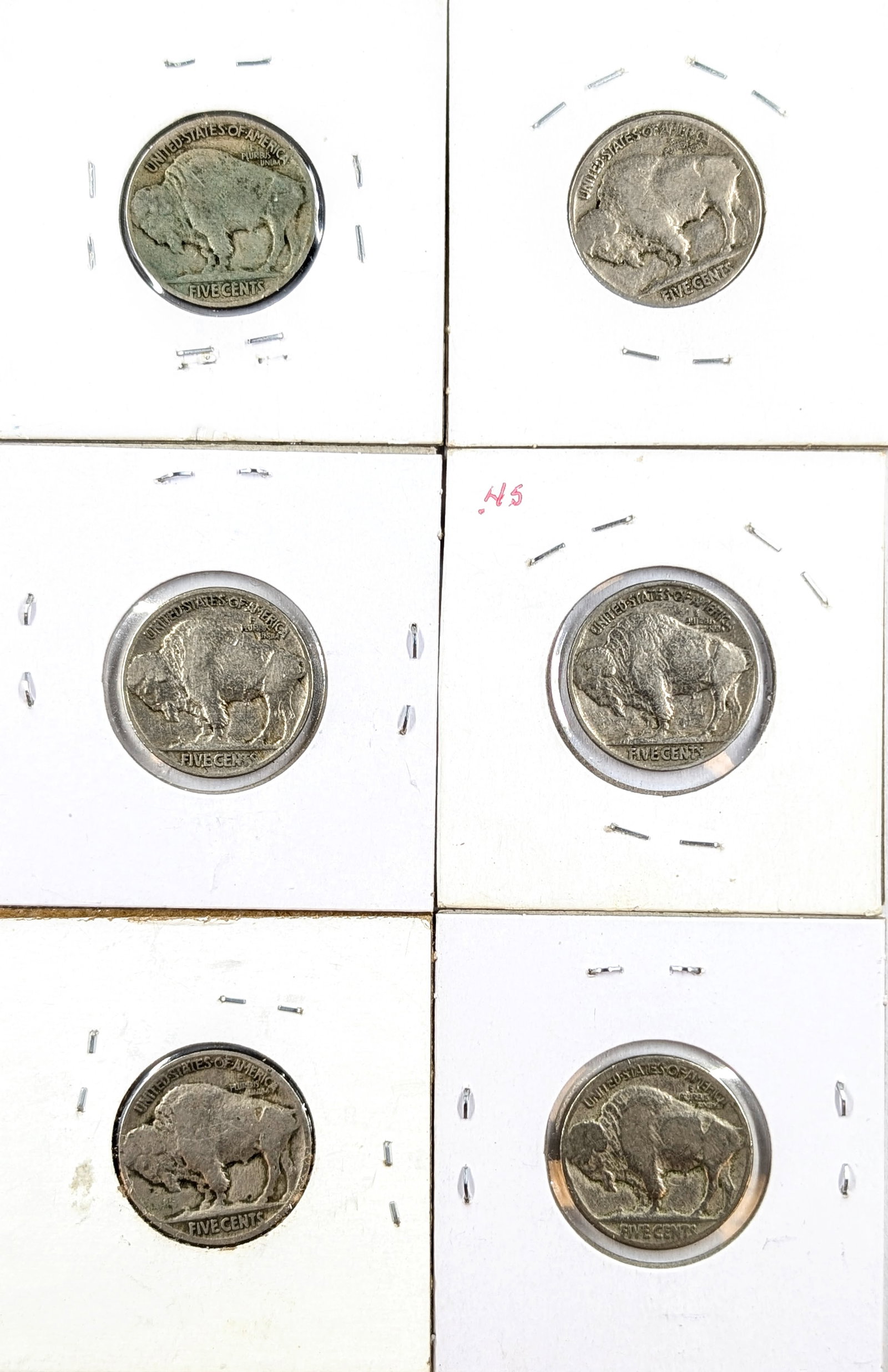 Lot of 8 Buffalo Head Nickels - 1920-1936 - 2