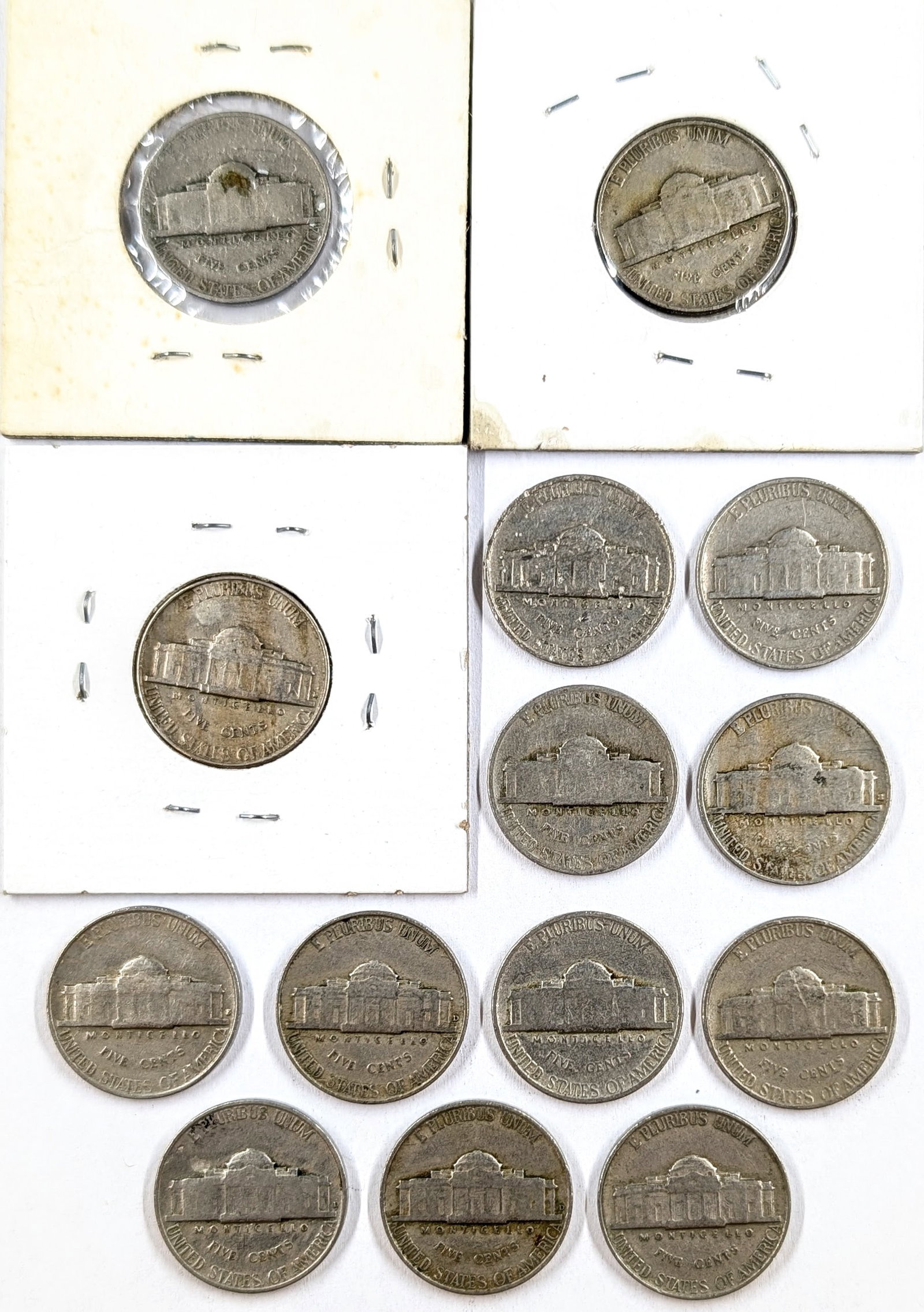 Lot of 14 Jefferson Nickels- 1939-1948 - 2