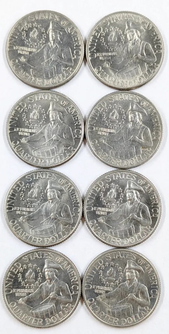 Lot of 8- 1976 Bicentennial Washington Quarter - 2