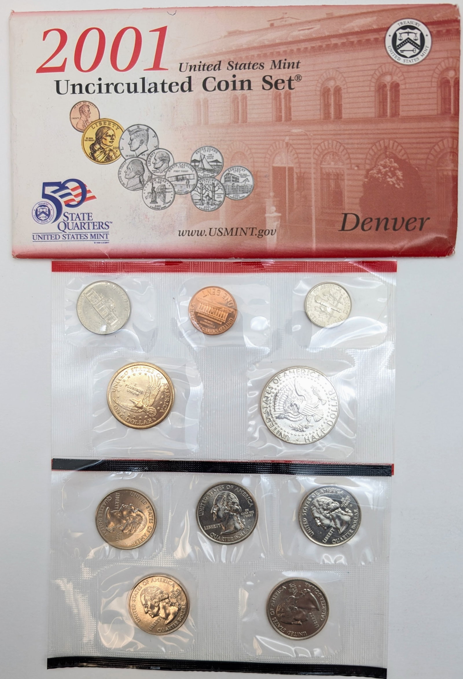 2001 D US Mint Uncirculated Coin Set - 2