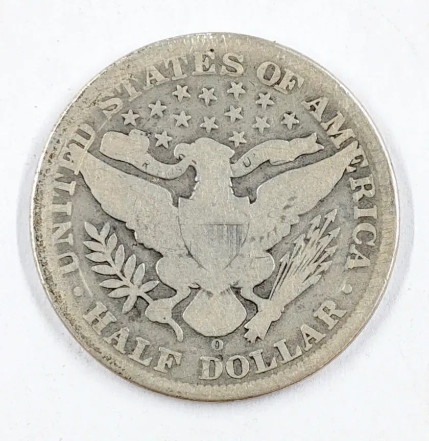 1909-O Silver Barber Half Dollar - 2