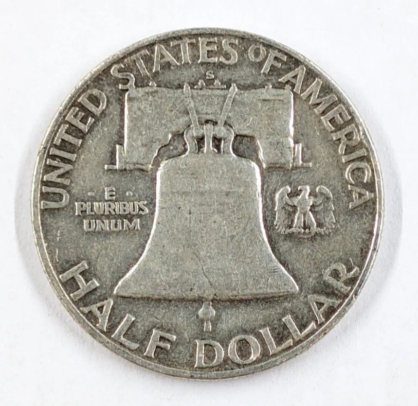 1954-S Silver Franklin Half Dollar - 2