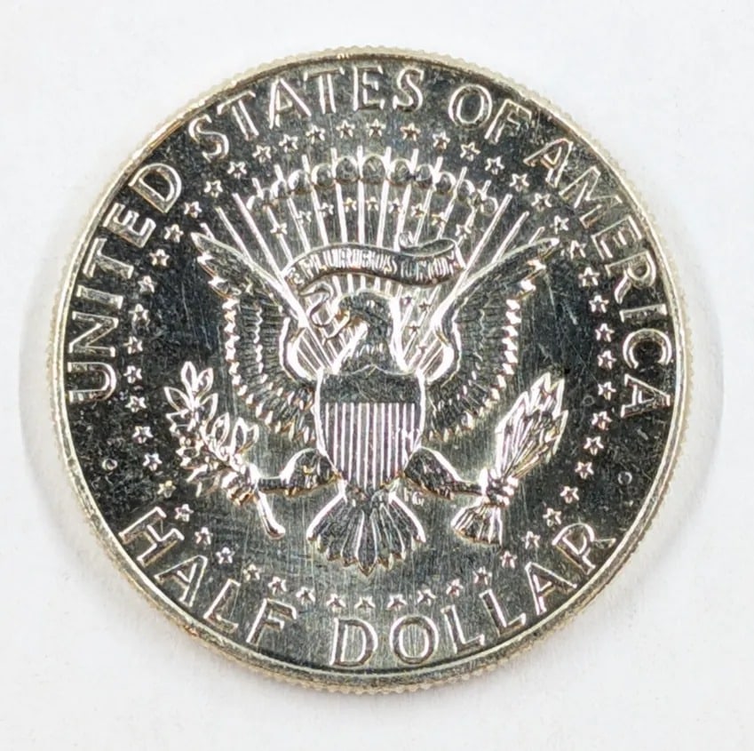 1964 Uncirculated Silver John F Kennedy Half Dollar - 2