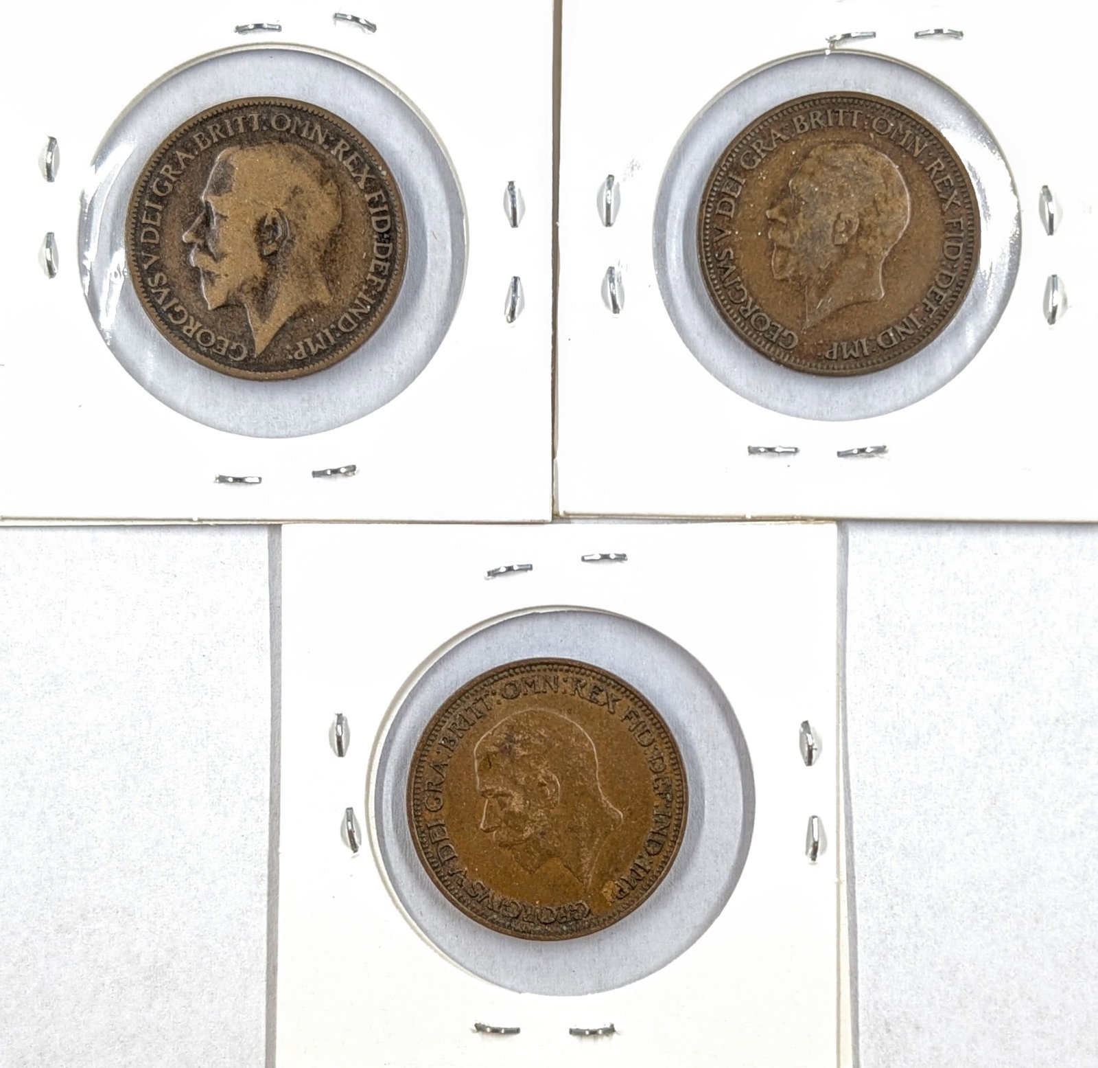 Lot of 3 Great Britain Half Pennies- 1924, 1931, 1932 - 2