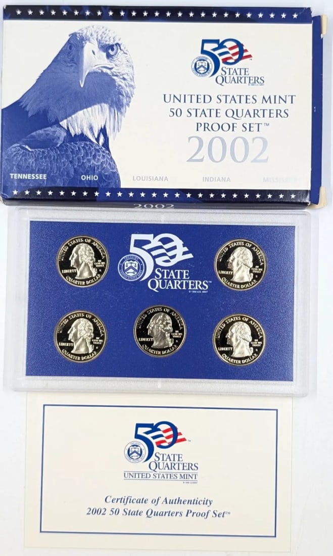 2002 US Mint 50 State Quarter Proof Set - 2