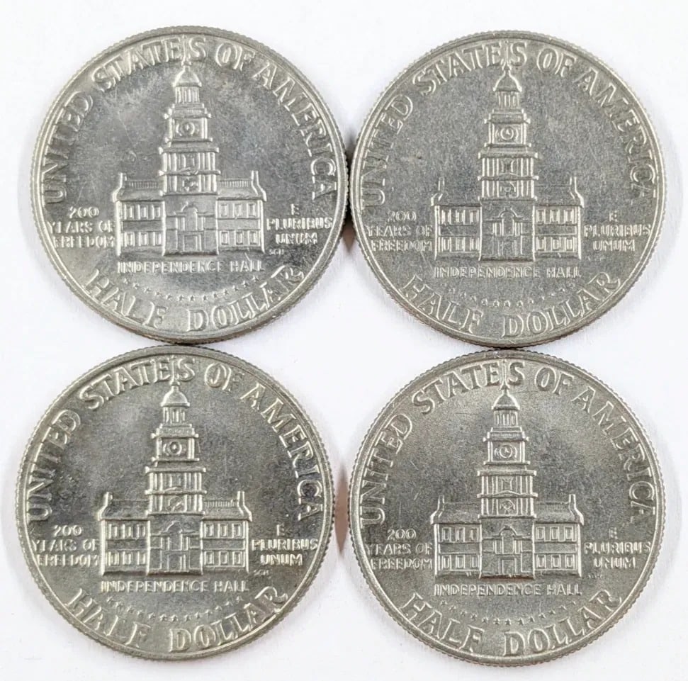 Lot of 4- 1976 Bicentennial John F Kennedy Half Dollars - 2
