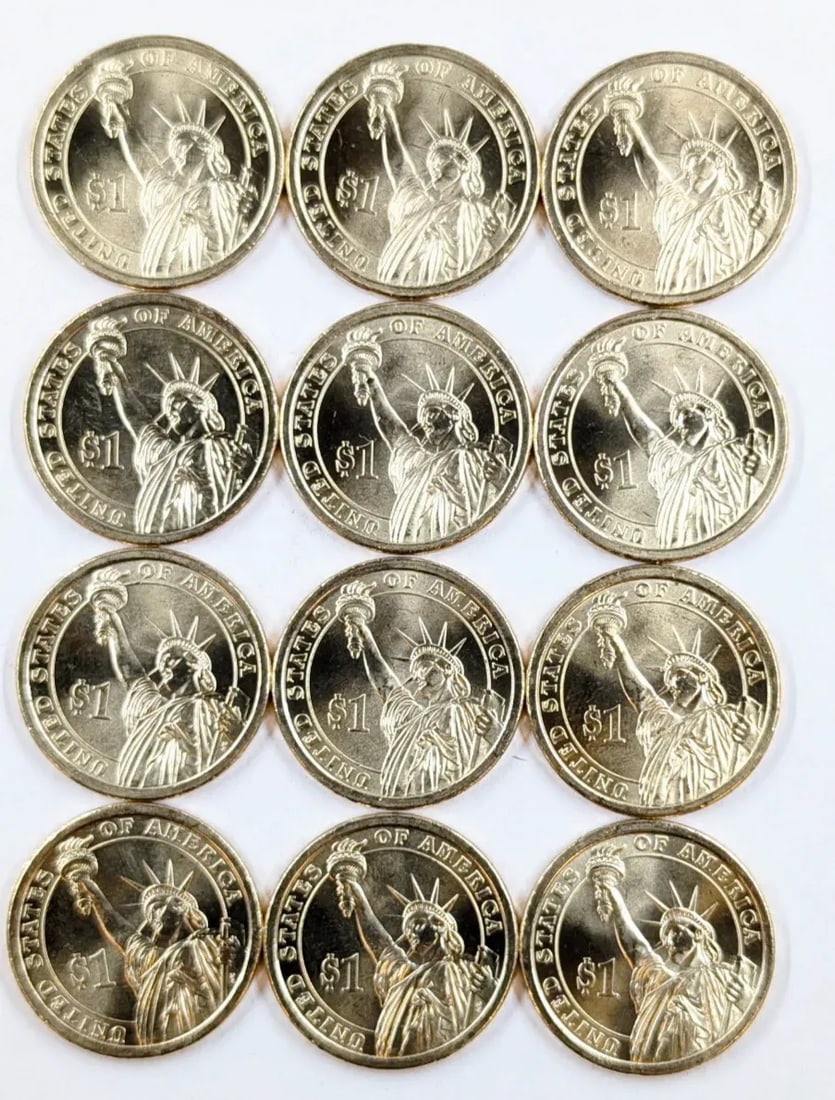 Lot of 12 James Monroe Presidential $1 Coins - 2