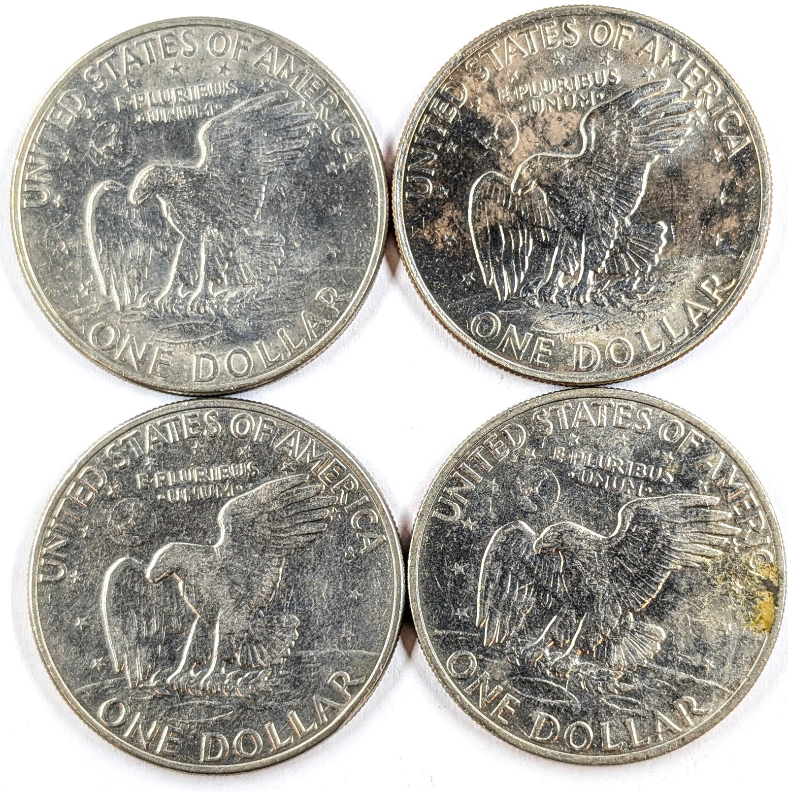 Lot of 4 Uncirculated Eisenhower "Ike" $1 Coin- 1971-1972 - 2