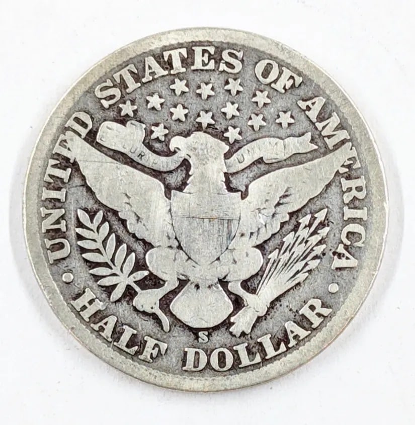 1910 Silver Barber Half Dollar - 2
