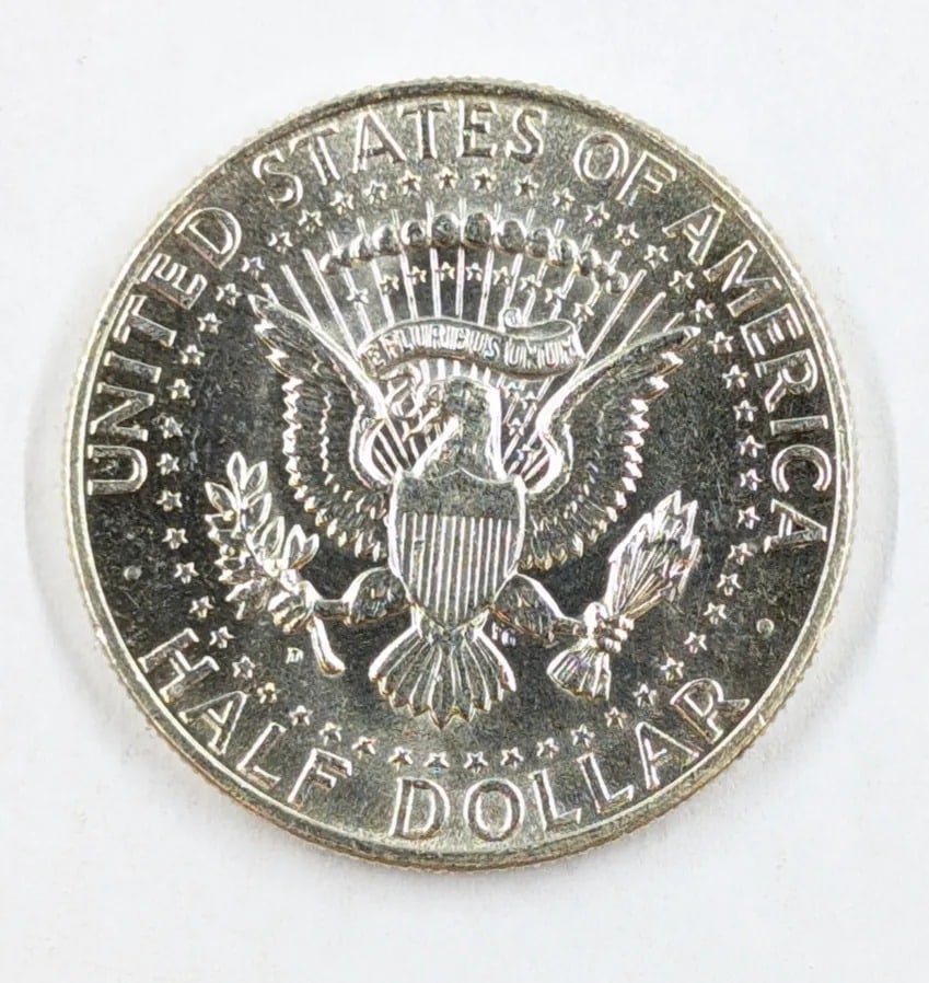 1964 Uncirculated Silver John F Kennedy Half Dollar - 2