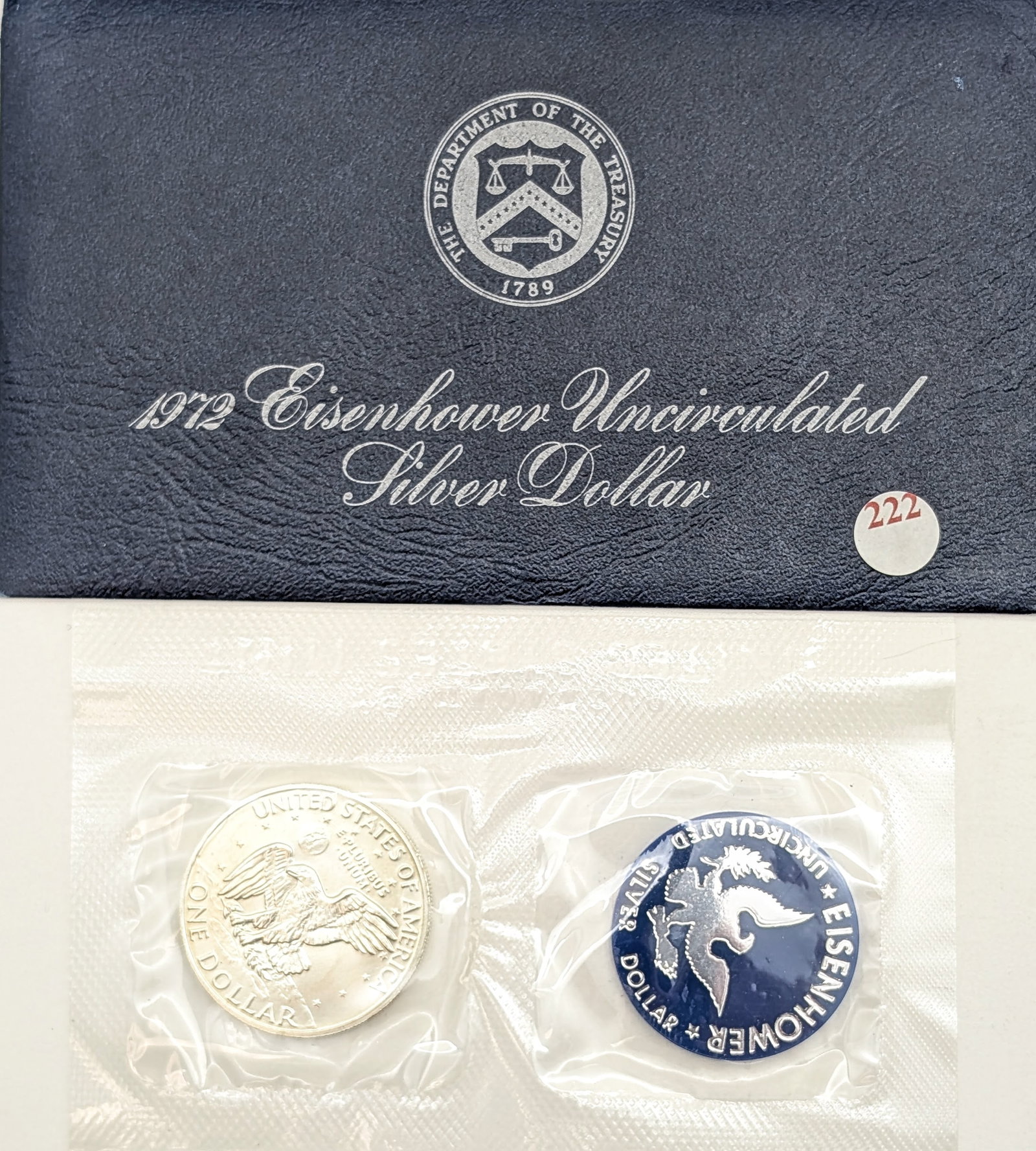 1972-S Eisenhower " Ike" Uncirculated Silver Dollar - 2