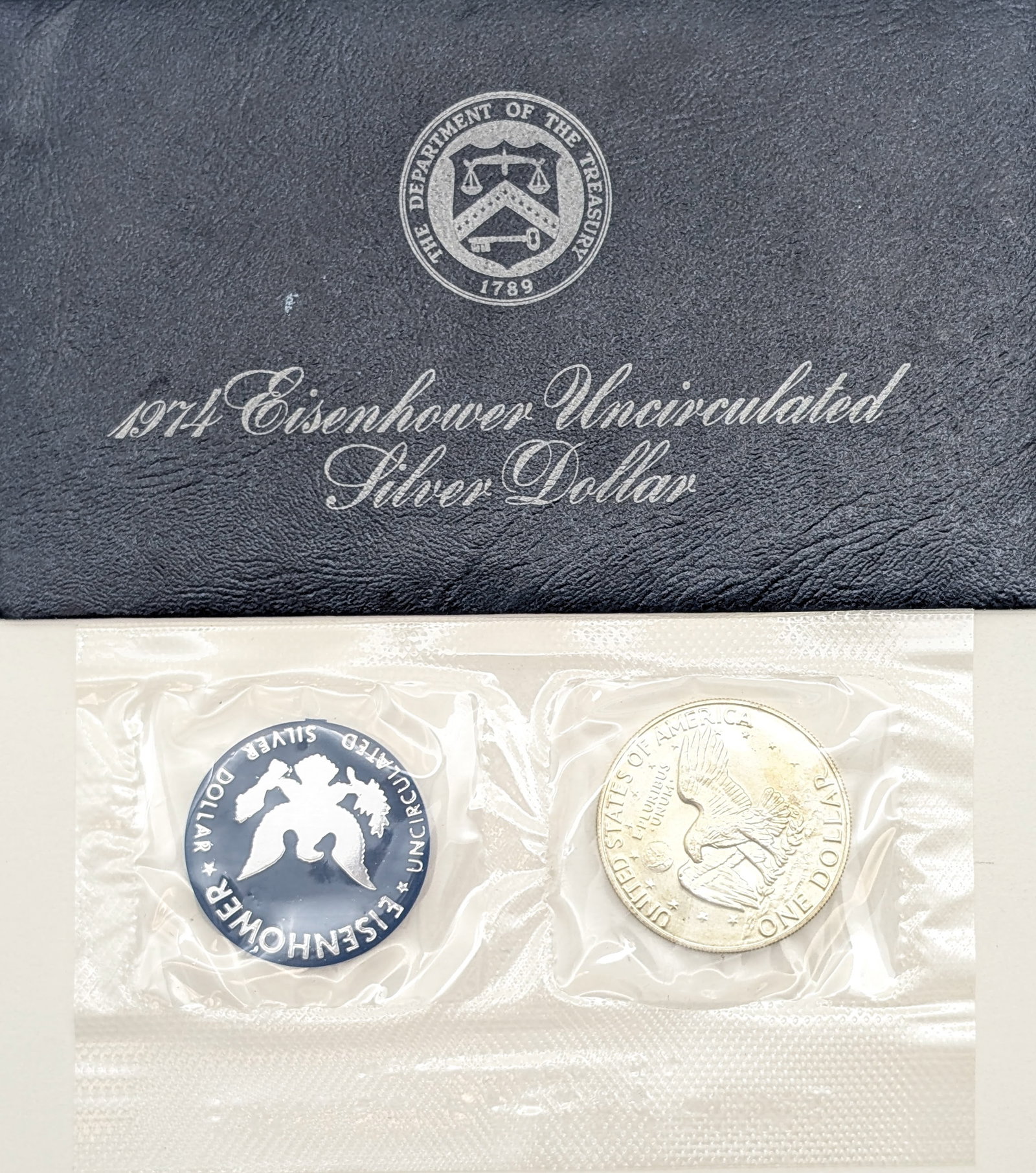 1974-S Eisenhower " Ike" Uncirculated Silver Dollar - 2