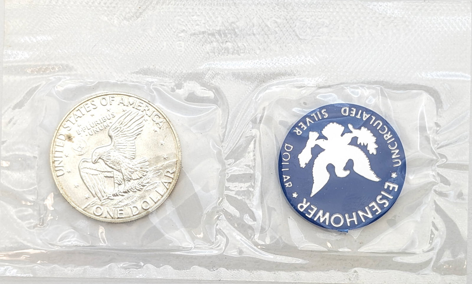 1974-S Eisenhower " Ike" Uncirculated Silver Dollar - 2