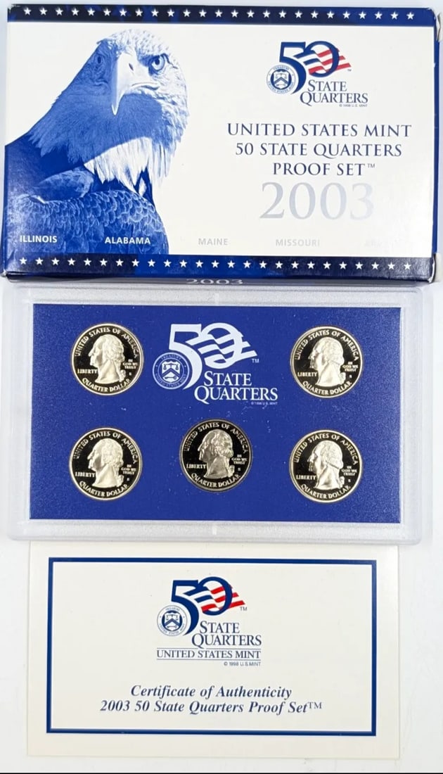 2003 US Mint 50 State Quarters Proof Set - 2