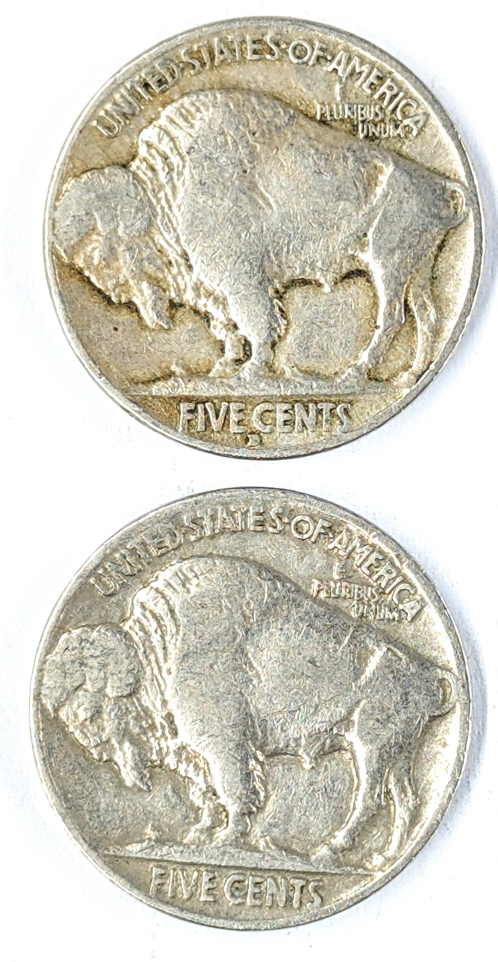 Lot of 2 Buffalo Head Nickels - 1929 D/P - 2