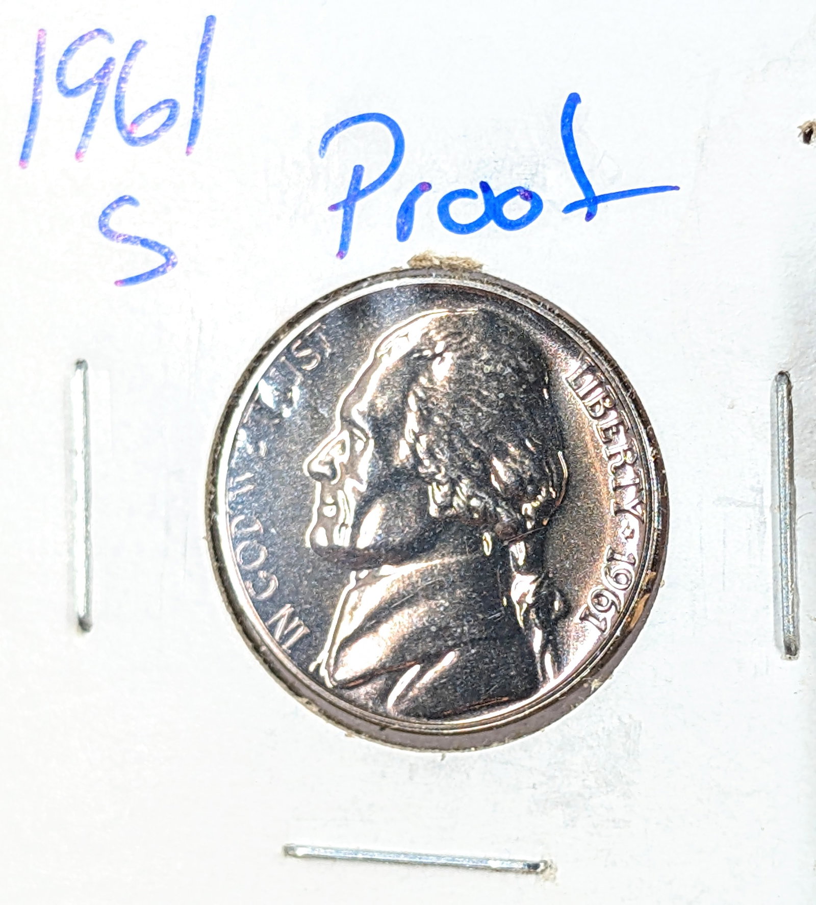 1961-S Proof Jefferson Nickel - 3