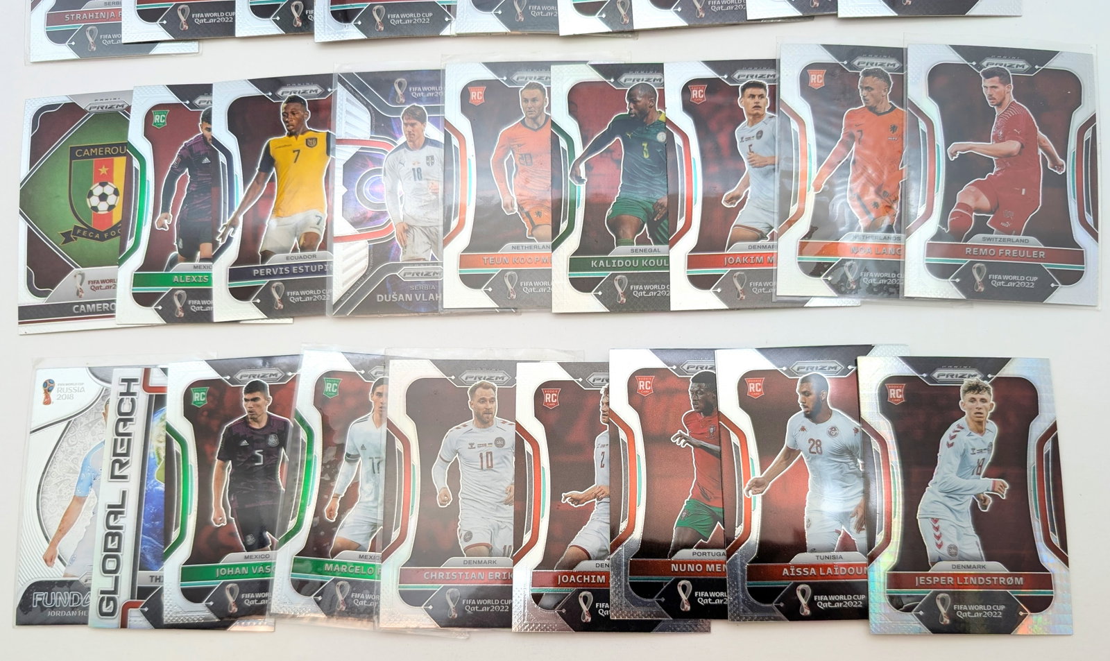 Large Lot of Panini Prizm FIFA World Cup Soccer Trading Cards - 2