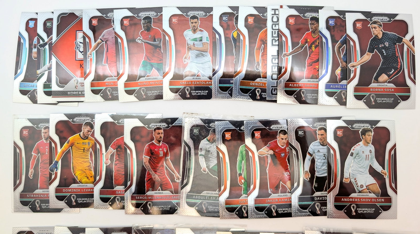 Large Lot of Panini Prizm FIFA World Cup Soccer Trading Cards - 3