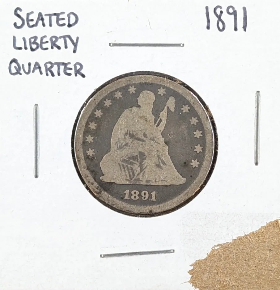 1891 Silver Seated Liberty Quarter: _