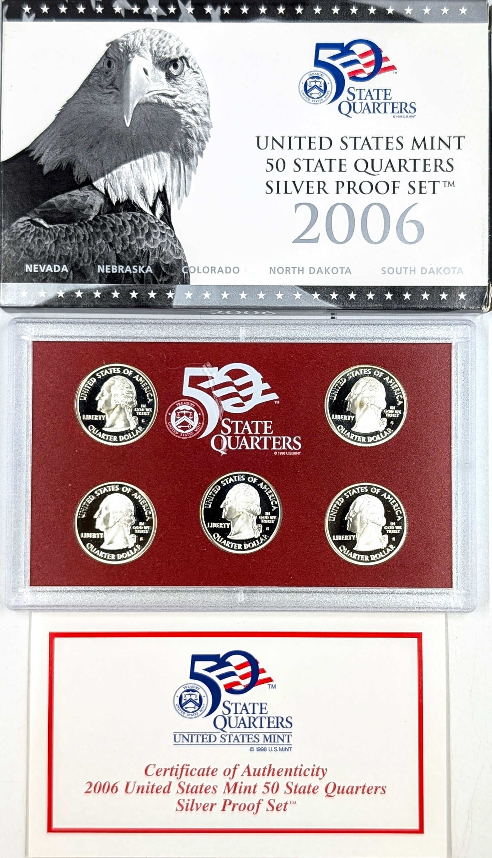 2006 US Mint 50 State Quarters Silver Proof Set - 2