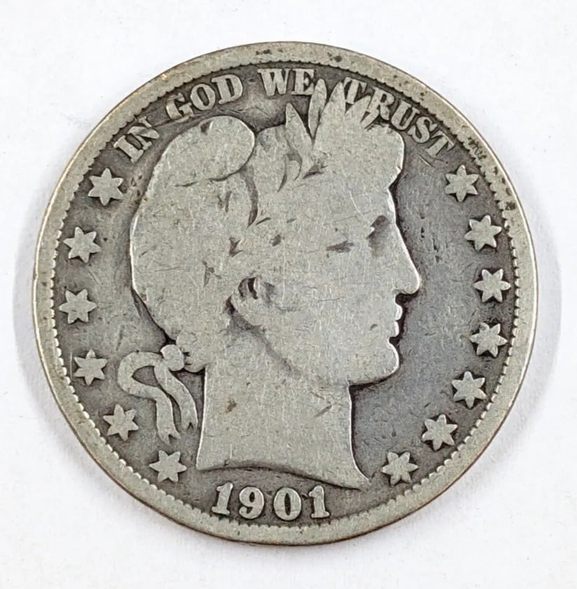 1901 Silver Barber Half Dollar: _