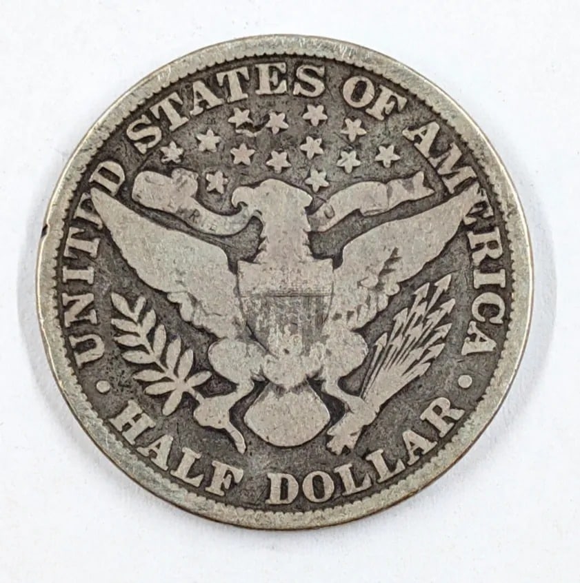 1901 Silver Barber Half Dollar - 2