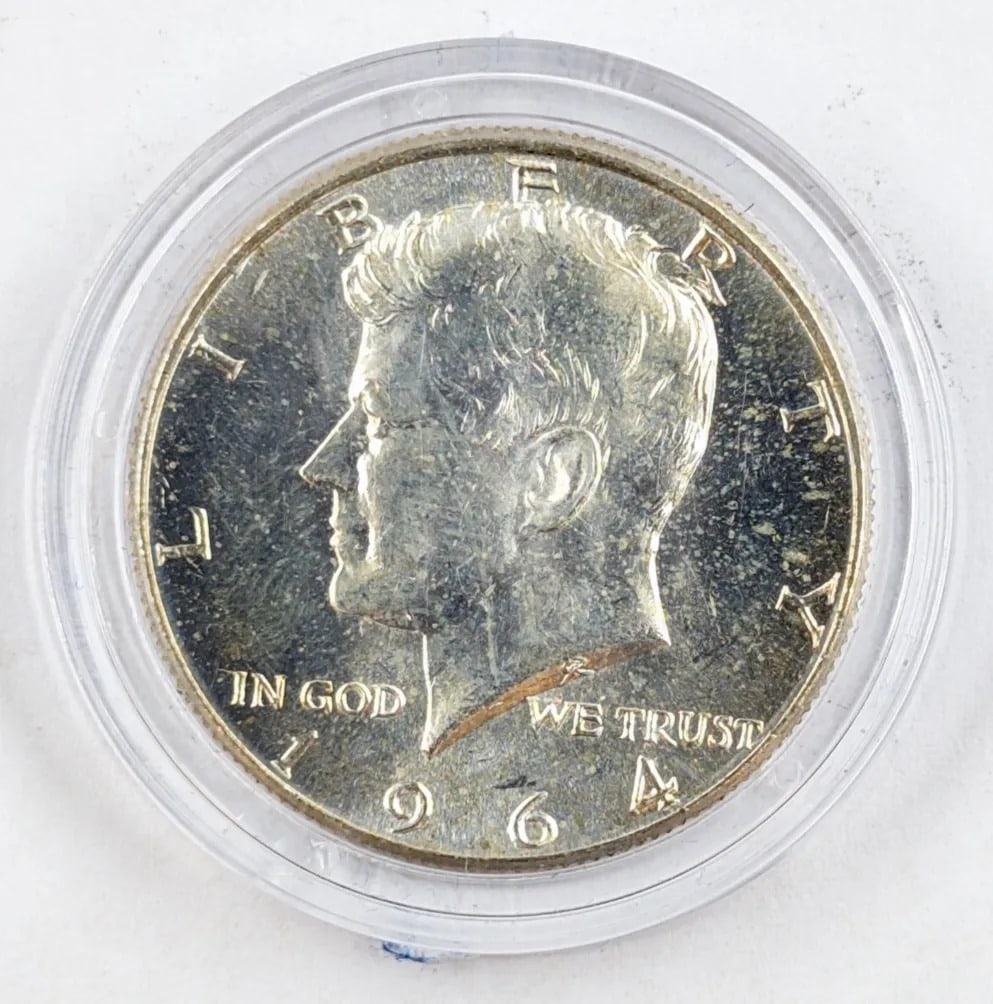1964 Uncirculated Silver John F Kennedy Half Dollar: _