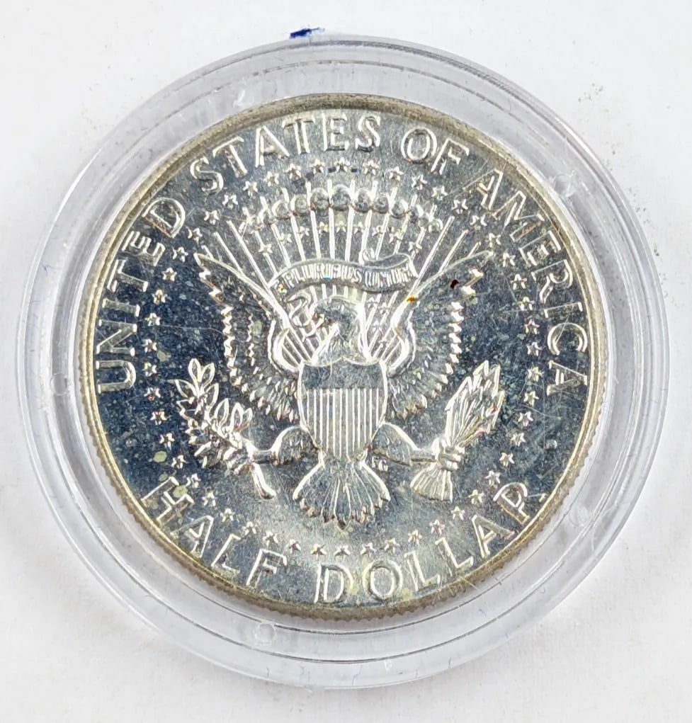 1964 Uncirculated Silver John F Kennedy Half Dollar - 2