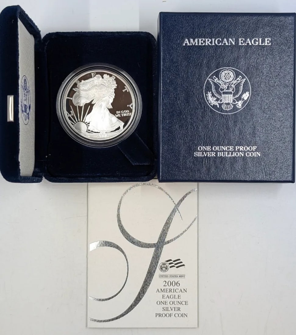 2006 Proof American Silver Eagle w/ Box & Papers (1 of 3)