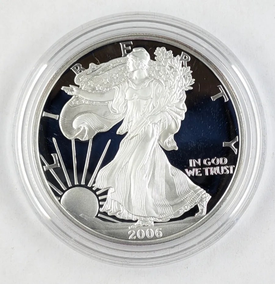 2006 Proof American Silver Eagle w/ Box & Papers - 2