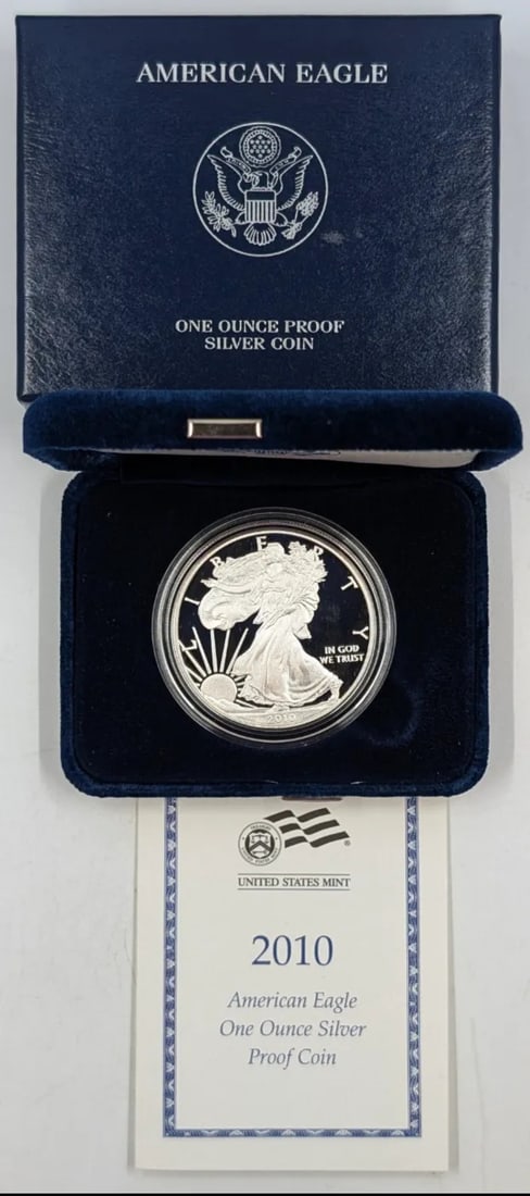 2010 Proof American Silver Eagle w/ Box & Papers (1 of 3)