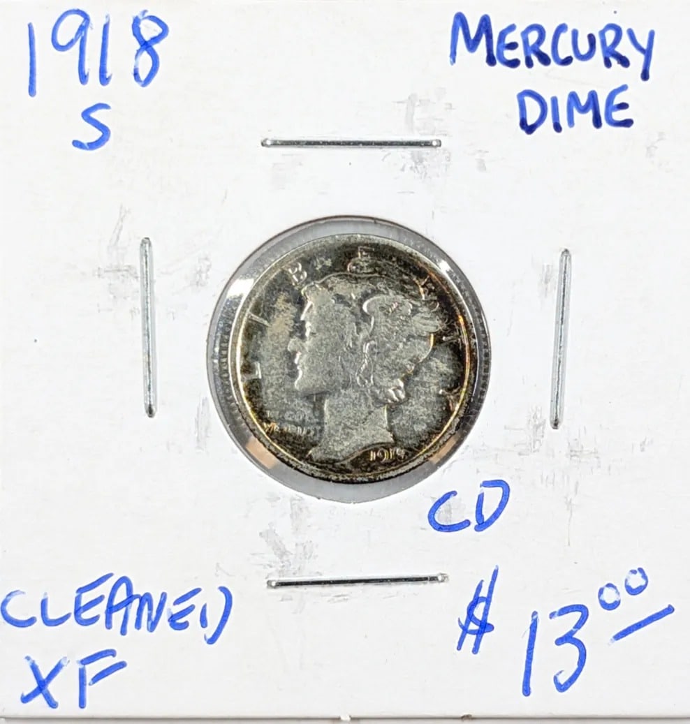 1918-S Silver Mercury Dime: _