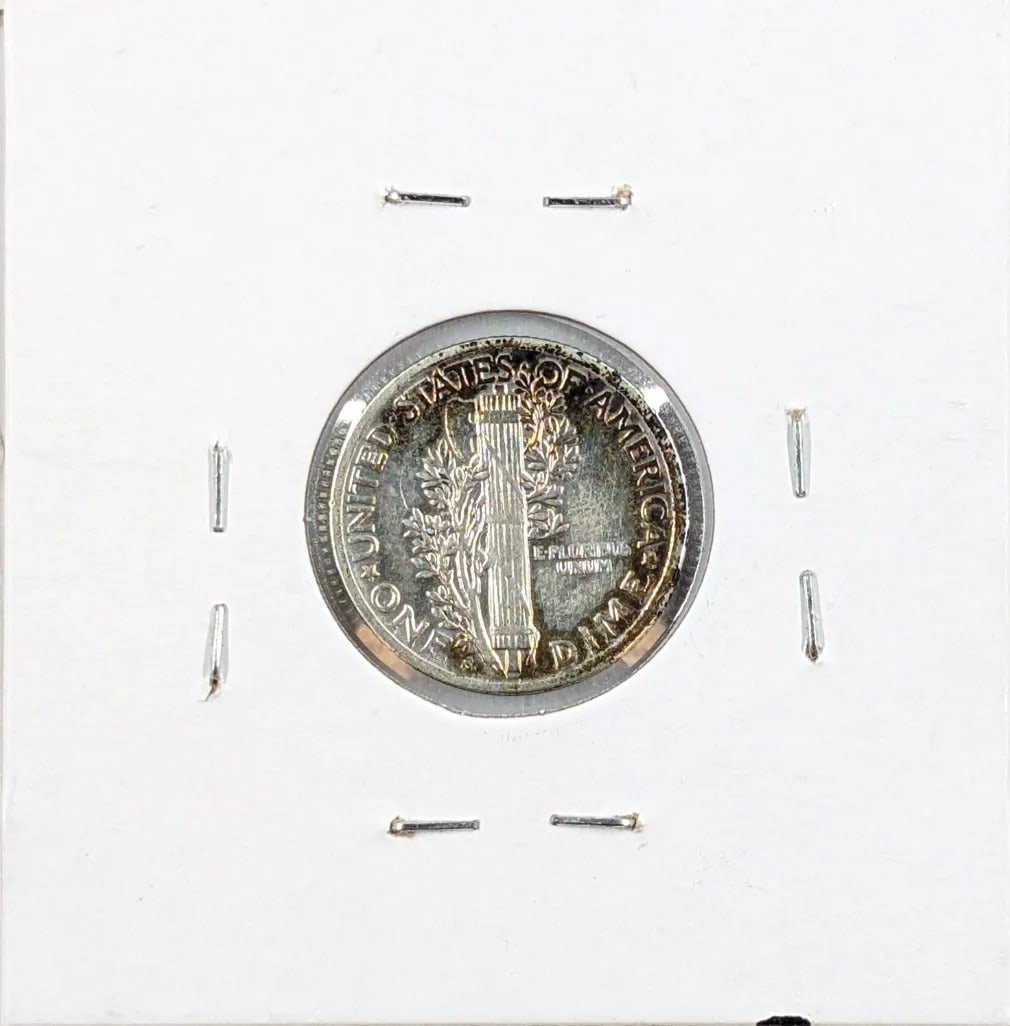 1918-S Silver Mercury Dime- Toned - 2