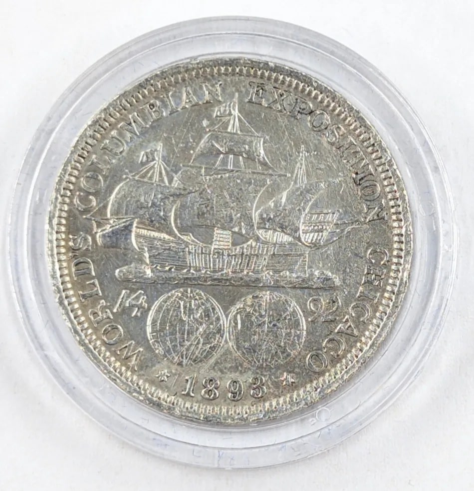 1893 Silver Columbian Half Dollar - 2