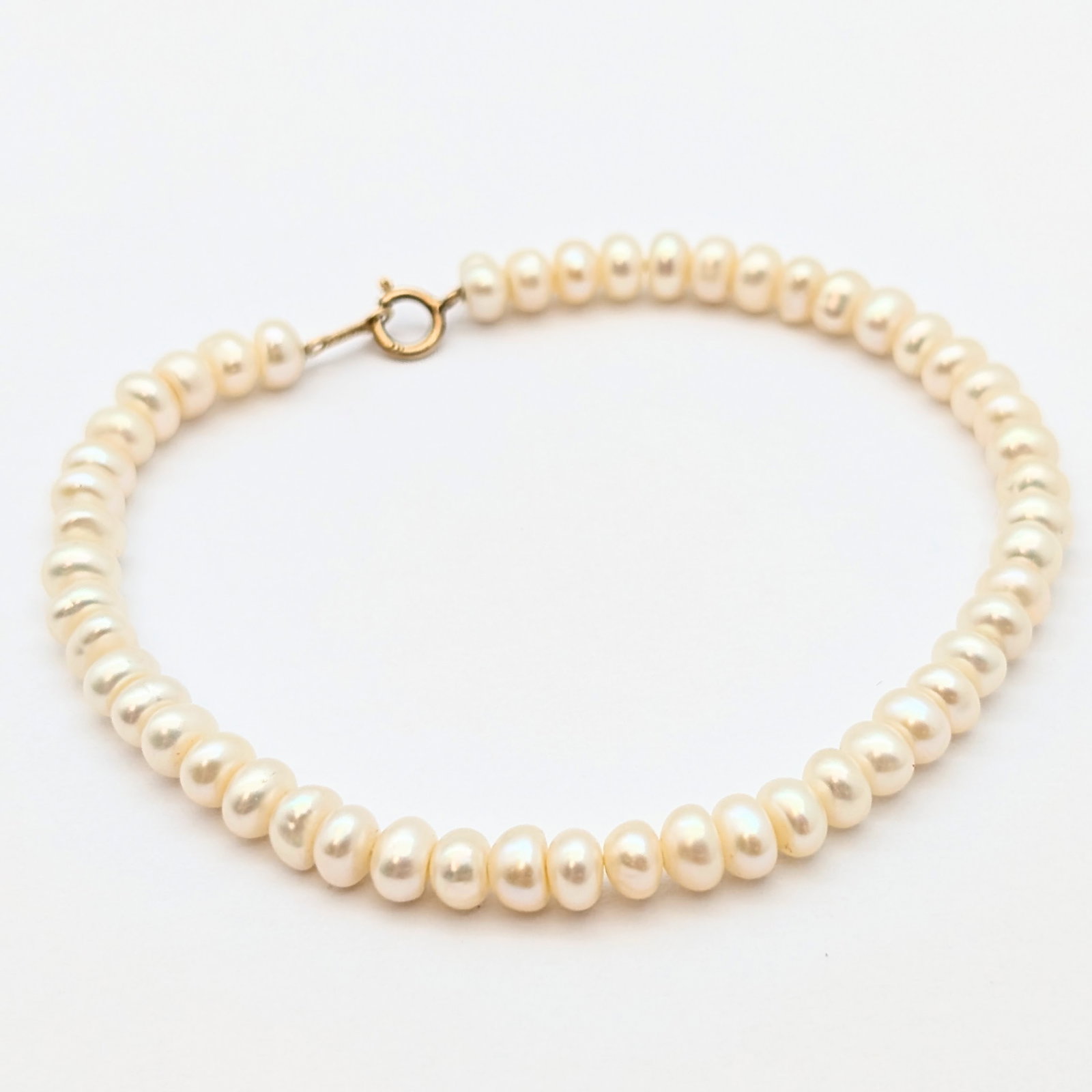 Classic Pearl Bracelet w/ 10k Gold Clasp - 2