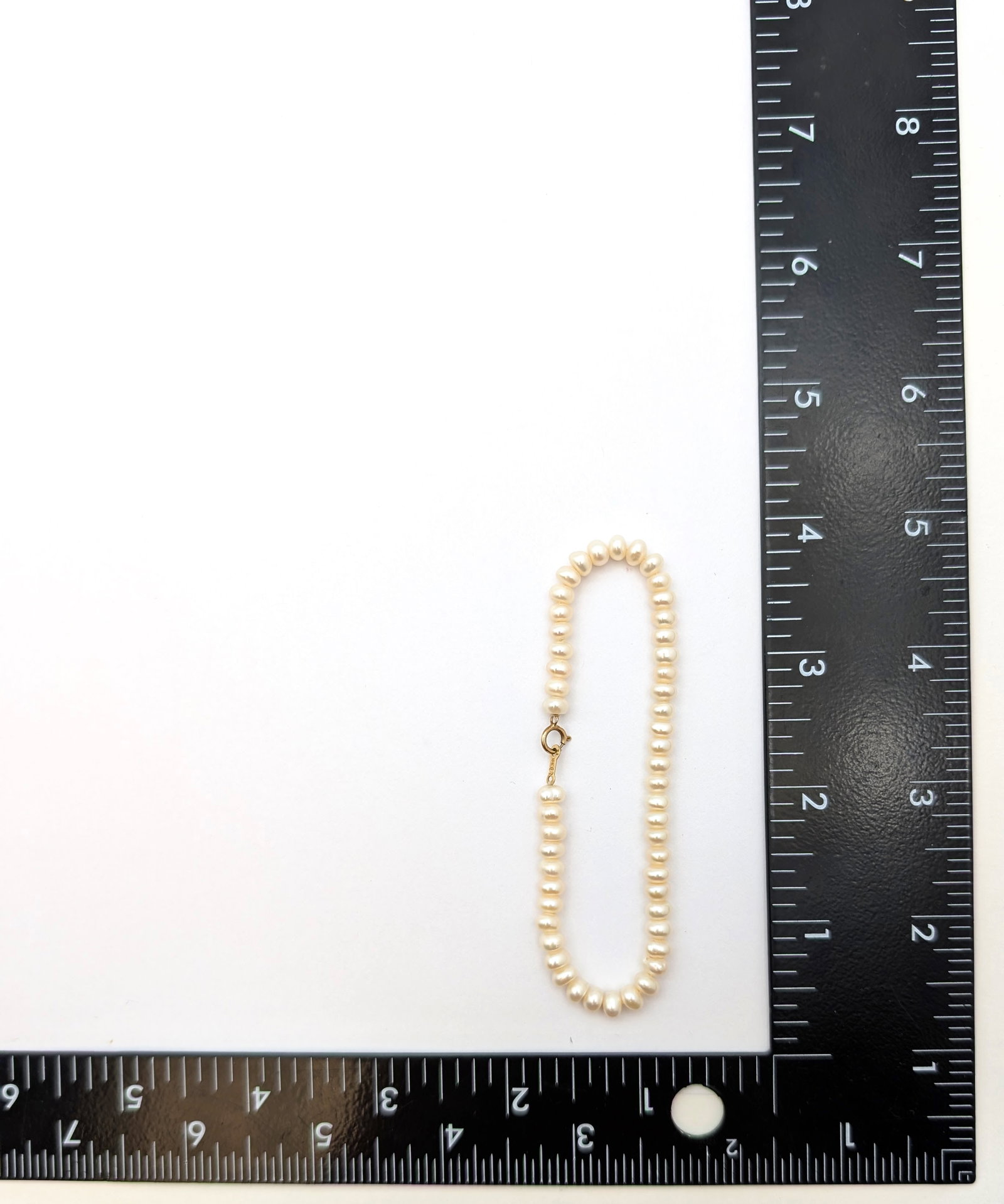 Classic Pearl Bracelet w/ 10k Gold Clasp - 5